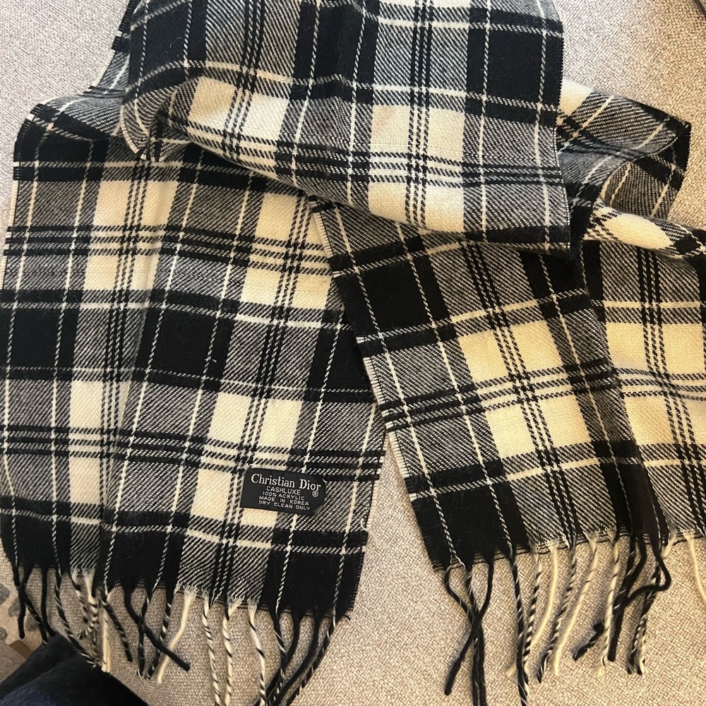 Vintage Christian Dior cashluxe cashmere scarf